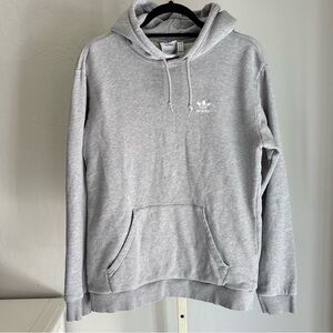 adidas Men’s Trefoil Hoodie Sweatshirt in Heather Gray, Size Small